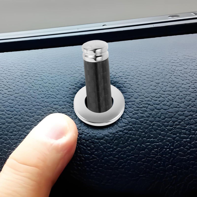 4pcs Silver Aluminum Car Door Lock Pin Cover Set For SUV Vehicle Interior Trim - Image 5