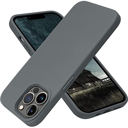 OTOFLY Designed for iPhone 13 Pro Max Case, Silicone Shockproof Slim Thin Phone Case for iPhone 13 Pro Max 6.7 inch (Space Gray) - Image 1