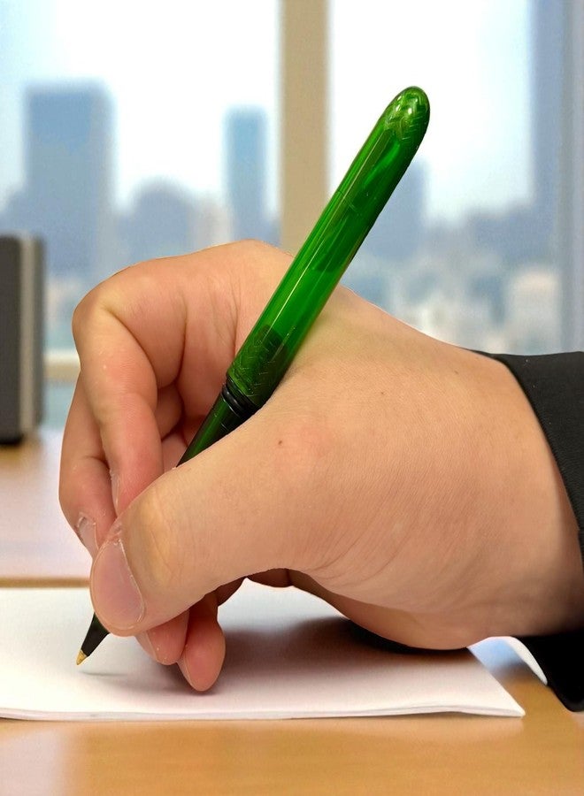 بوكا أقلام بوكا الأمريكية الصنع المدمجة - عبوة من 4 أقلام حبر جاف شفافة بألوان جواهر جمالية - أنيقة ومدمجة وملونة - للقرطاسية والمدرسة والعمل أو المجلات (قياسي، زمردي) - Image 2