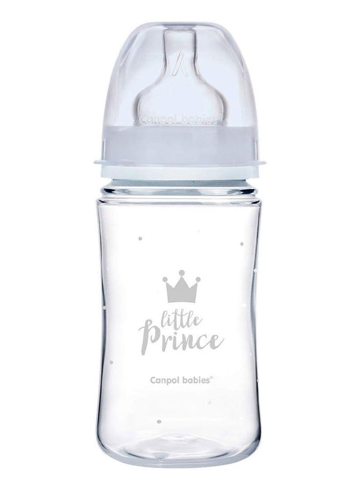 ببرونة عنق عريض للأطفال ليتل برنسيس من كانبول بيبي 240 مل – لبني - Image 1