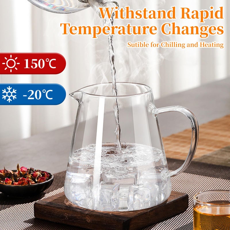 BanYakong Glass Teapot with Stainless Steel Infuser, Borosilicate Tea Kettle, Clear Tea Maker for Loose Leaf Tea (550ML) - Image 4