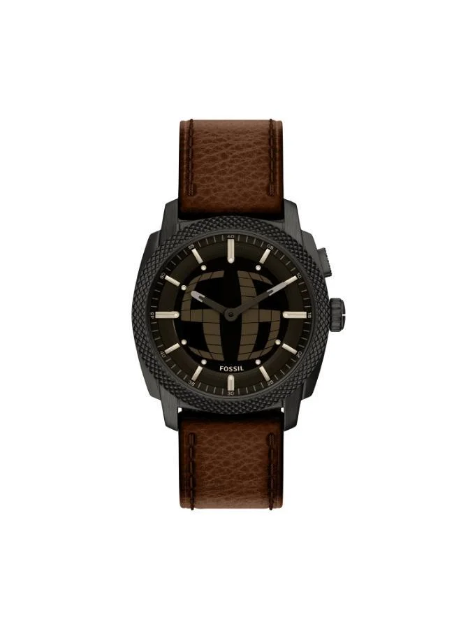 FOSSIL FS6165 Anadigi Watch with Stainless Steel Leather Strap