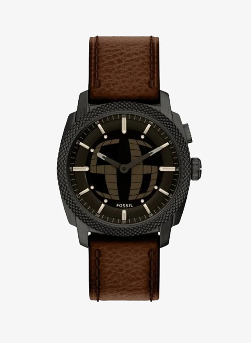 FOSSIL FS6165 Anadigi Watch with Stainless Steel Leather Strap