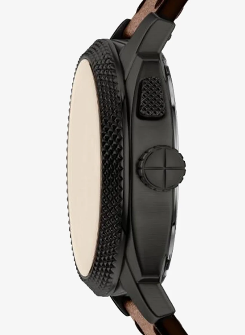 Fossil  FS6165 Anadigi Watch with Stainless Steel Leather Strap for Men | Best Price UAE