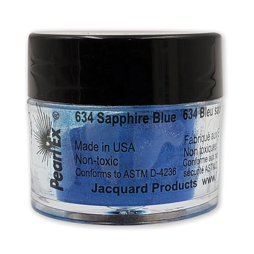 Jacquard Pearl Ex Pigment Powder 3 Grams Sapphire Blue - Loose Mica Powder for Epoxy Resin, Watercolors, Calligraphy Ink & Clay - Epoxy Pigment Powder - Epoxy Resin Color - Image 1