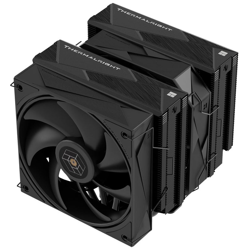 Thermalright Royal Pretor 130 Black CPU Air Cooler, Computer Double Towers Cooling,6 Heat Pipes CPU Cooler, Dual PWM Fans,High Performance PC Cooler,for AM4/AM5;Intel lga1851/1700/1150/1151/2011 - Image 1
