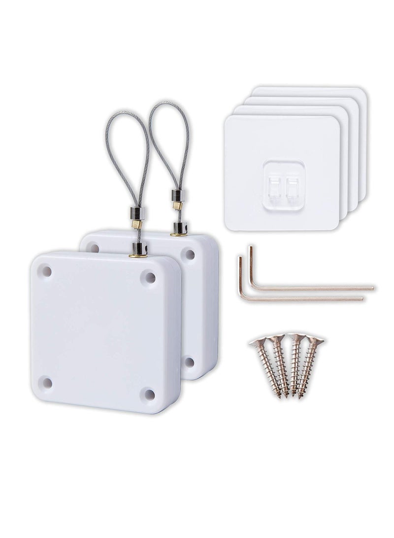 Door Closer Automatic Sensor Door Closer Punch Free Spring Door Closer Residential Sliding Screen Door Closer Commercial Multifunctional Door Closer for Bedroom Storm Home 2 Pack White - Image 1