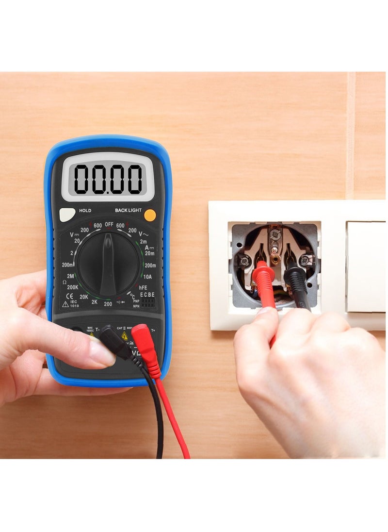HoldPeak - HP-838L Manual Range Ac Dc Amp Multimeter Black/Blue - Image 1