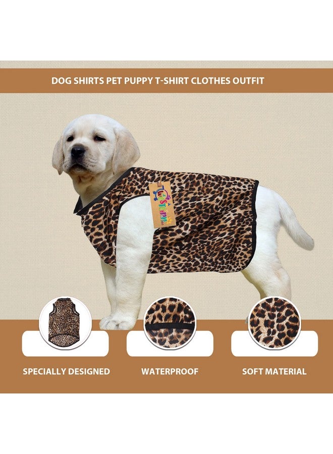 ويستيرن إرا تي شيرت كلاب من القطن الناعم الرائع | ملابس كلاب مريحة وجيدة التهوية | زي جرو بدون أكمام | (طبعة جلد النمر) (متوسط) (18 بوصة) - Image 4