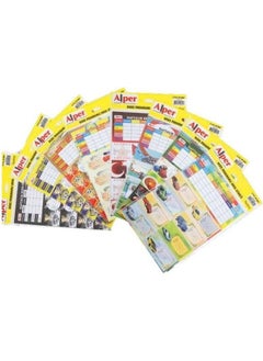 Tahtakalehobi Alper School Label with Course Schedule 24 Pieces (Male) 