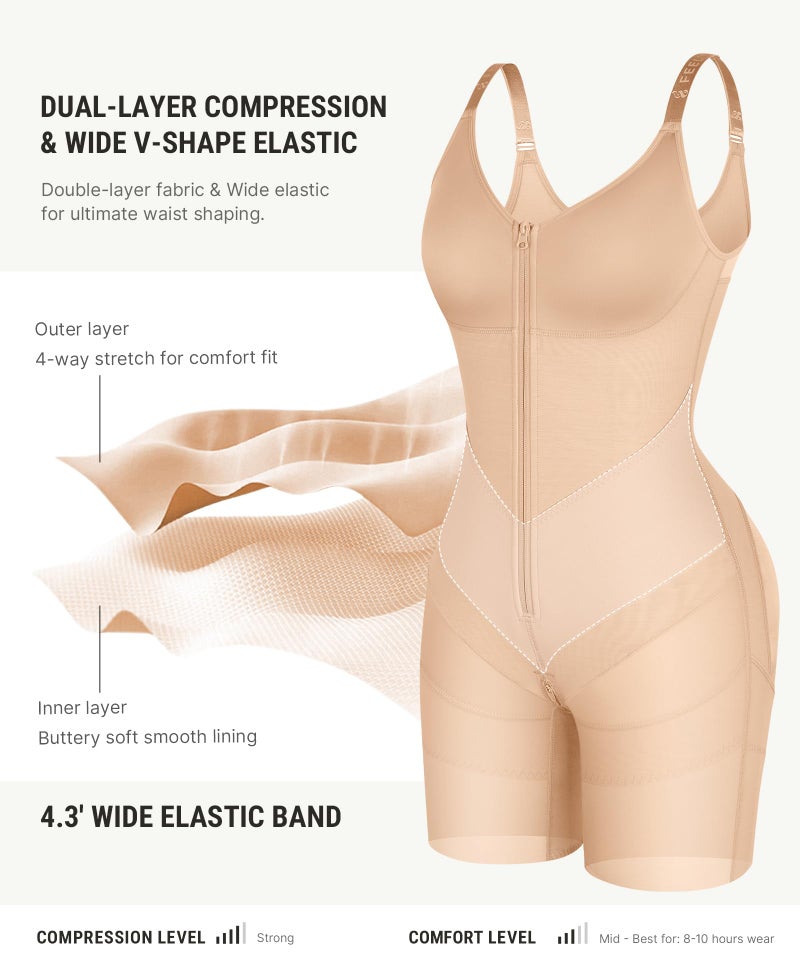 FeelinGirl Fajas Colombianas Moldeadoras Shapewear Tummy Control for Women Postpartum Butt Lifting Body Shaper Skin L - Image 3