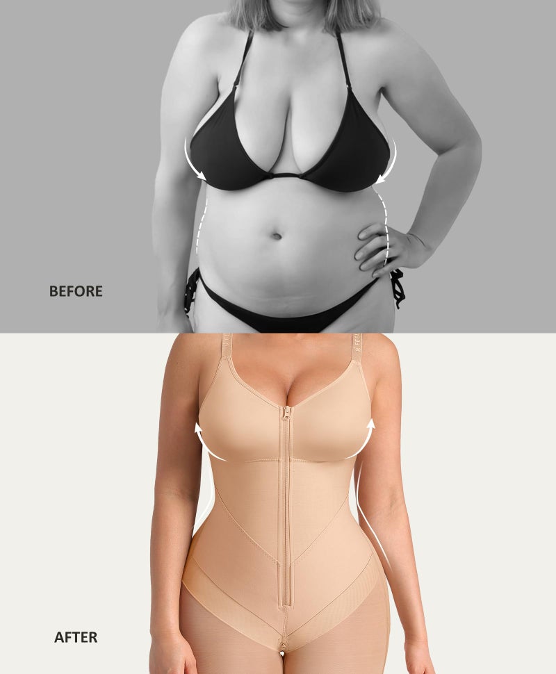 FeelinGirl Fajas Colombianas Moldeadoras Shapewear Tummy Control for Women Postpartum Butt Lifting Body Shaper Skin L - Image 5