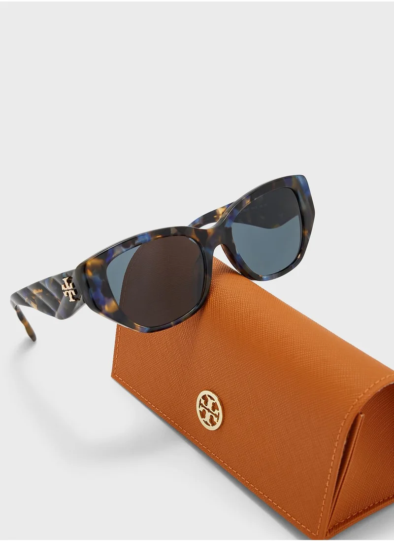 Tory Burch 0Ty7196U Oversized Sunglasses