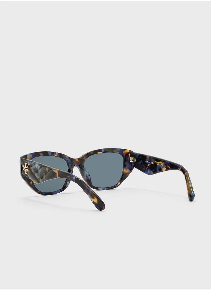Tory Burch 0Ty7196U Oversized Sunglasses