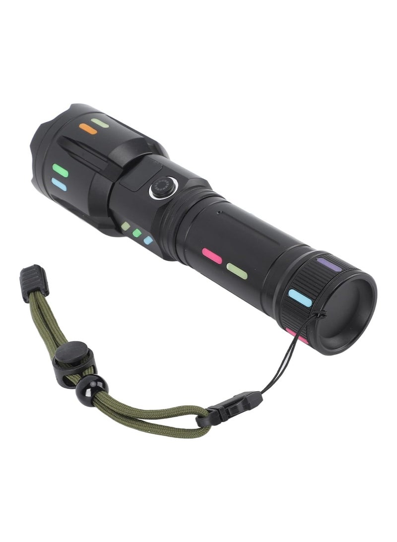 LED Flashlights High Powered Zoomable Handheld Torch Outdoor White Long Range Flashlight High Power Flash Light Handheld Torch with 5 Modes for Camping Hiking - Image 2