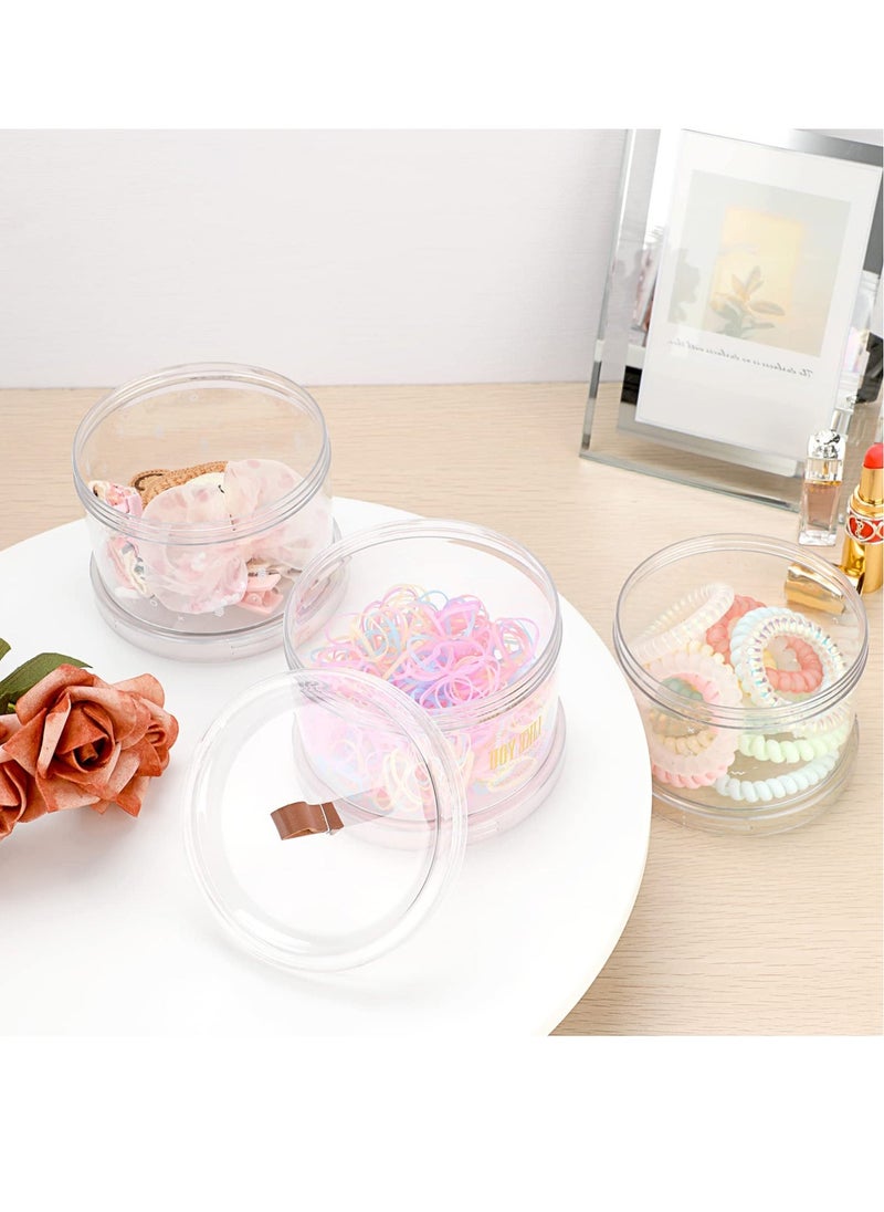 Generic - Decorative Round Storage Jars with Lids, 3 Tier Clear Stackable Snack Containers Candy Jar Bathroom Canister with Lid Candy Jar Biscuit Box Containers for Cookie, Dry Foods, Nuts, Coffee Bean - Image 1