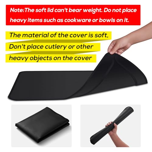 FLASLD Soft Gas Stove Burner Cover Fabric Mat, 29.5×21 Inches Foldable Easy Clean Gas Stove Protector, Anti Dust Stove Covers, Washable Stove Guard Top Protector - Image 2