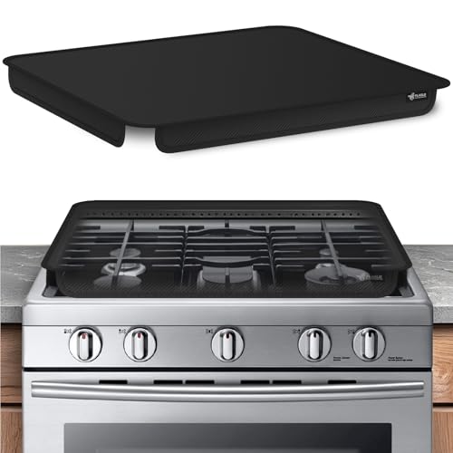 FLASLD Soft Gas Stove Burner Cover Fabric Mat, 29.5×21 Inches Foldable Easy Clean Gas Stove Protector, Anti Dust Stove Covers, Washable Stove Guard Top Protector - Image 1