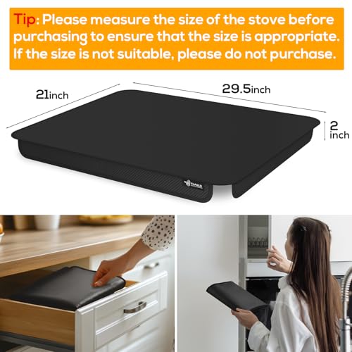 FLASLD Soft Gas Stove Burner Cover Fabric Mat, 29.5×21 Inches Foldable Easy Clean Gas Stove Protector, Anti Dust Stove Covers, Washable Stove Guard Top Protector - Image 3