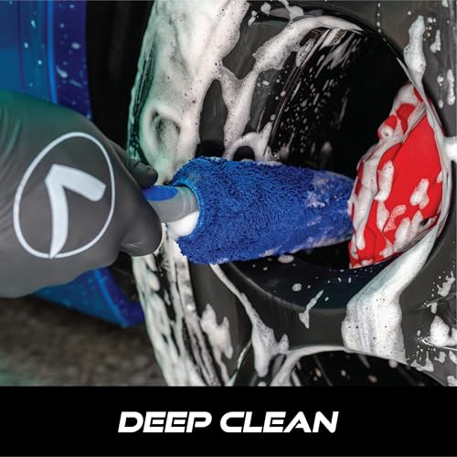 Viking فرشاة عجلات VIKING أو فرشاة حواف للسيارة، خالية من المعدن، زرقاء، 2.5 بوصة × 14.3 بوصة - Image 5