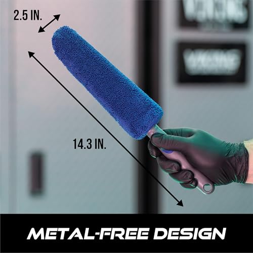 Viking فرشاة عجلات VIKING أو فرشاة حواف للسيارة، خالية من المعدن، زرقاء، 2.5 بوصة × 14.3 بوصة - Image 3