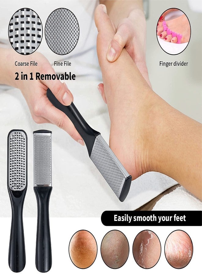 WOBEVB 31Pcs Foot & Hand File Pedicure Tools Kit for Dead Skin Remove, Nail Maintain with Cleaning Storage Box for Men Women Salon or Home Best Gift - Image 2