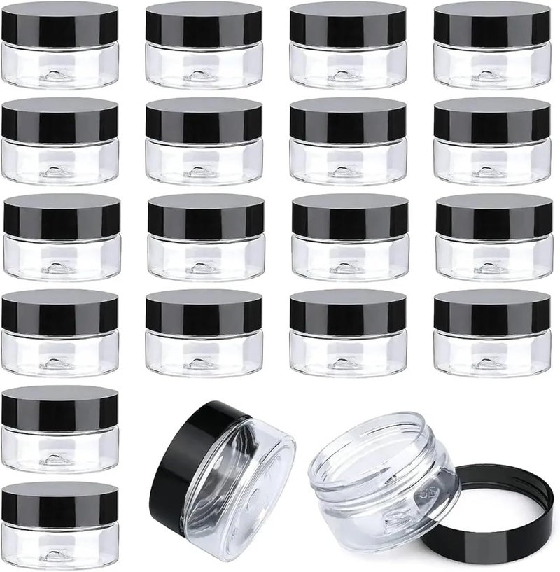 Lip Scrub Containers 96PCS Plastic Cream Jars Sample Containers with Leak Proof Wide Mouth Travel bottle for Toiletries 2/3/5/10/15/20ml(20ml) - Image 2