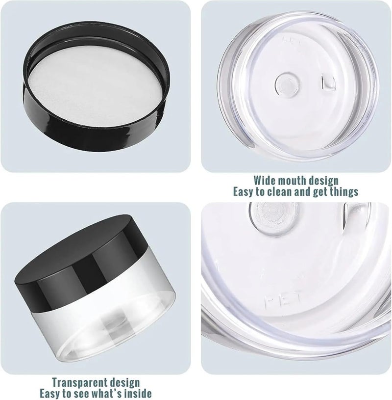 Lip Scrub Containers 96PCS Plastic Cream Jars Sample Containers with Leak Proof Wide Mouth Travel bottle for Toiletries 2/3/5/10/15/20ml(20ml) - Image 4