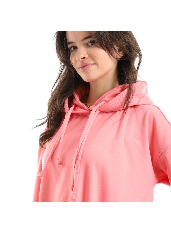 سيزار هودي اوفر سايز حريمي سادة مزود بجيوب أمامية - Image 5