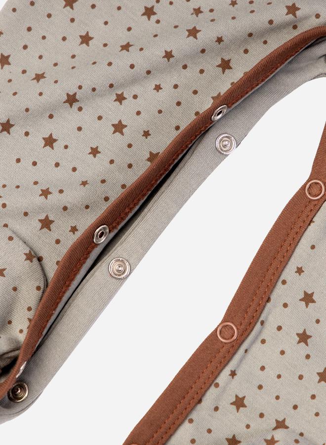 Babies Basic Printed Cotton Long Sleeves Sleepsuit - Image 4