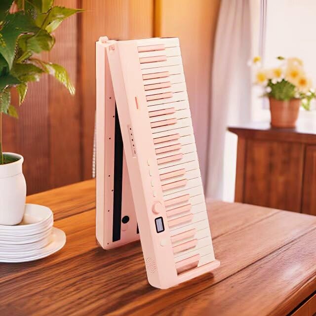 MAGICON 88 Key Foldable Electronic Piano can be folded in 180°,more portable. True and Pure Grand Piano Sound Source by France DREAM, Foot Pedal/Power adapter/Delicate Handbag (pink) - Image 5