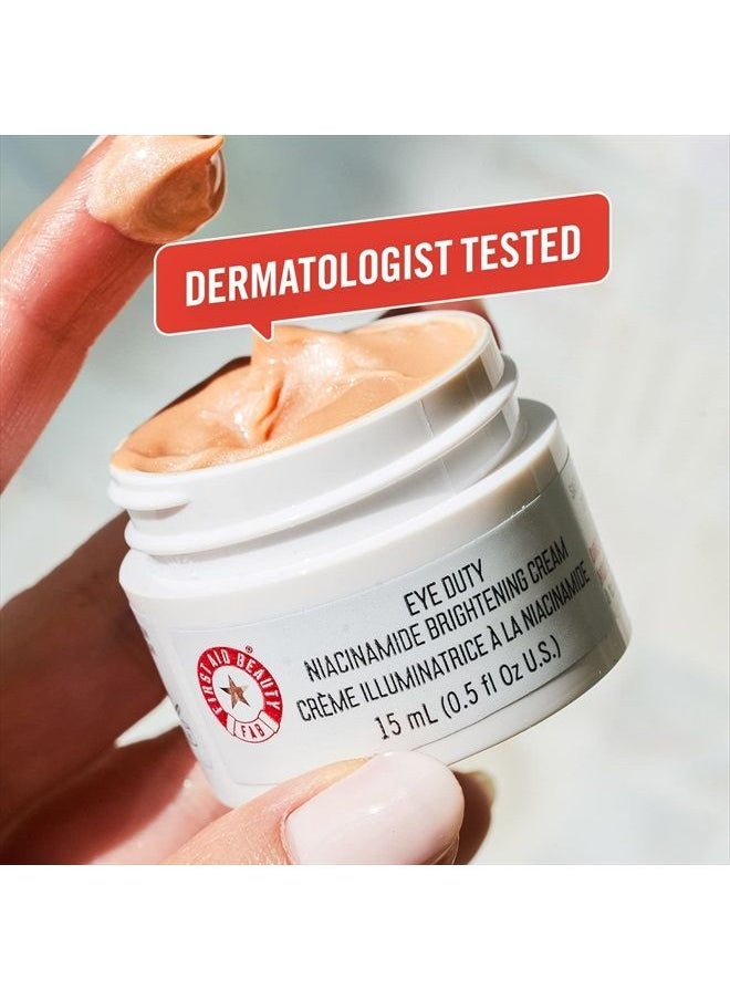 Eye Duty Niacinamide Brightening Cream, Illuminating Eye Cream for Dark Circles and Puffiness, 0.5 oz.