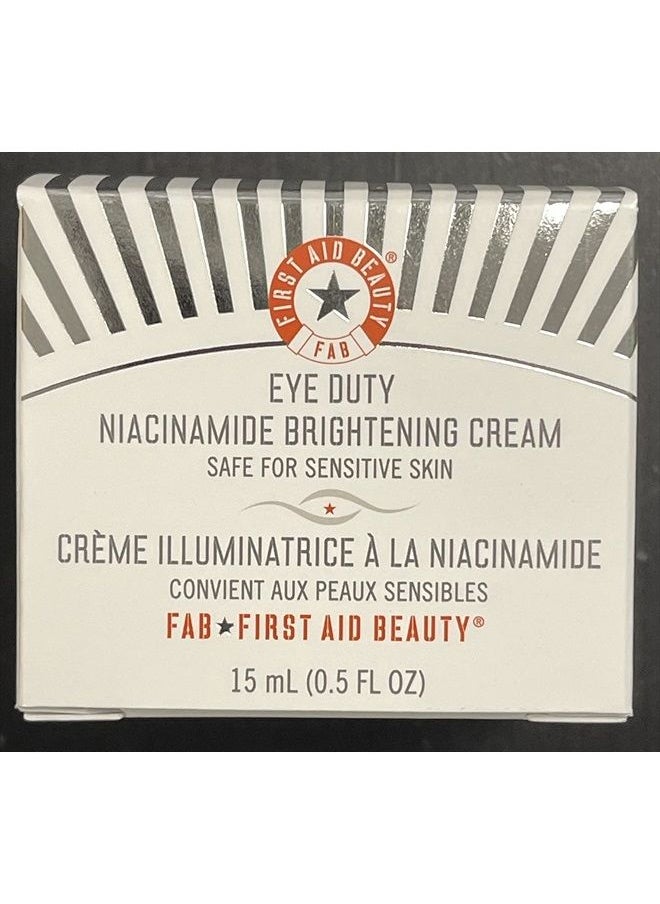 Eye Duty Niacinamide Brightening Cream, Illuminating Eye Cream for Dark Circles and Puffiness, 0.5 oz.