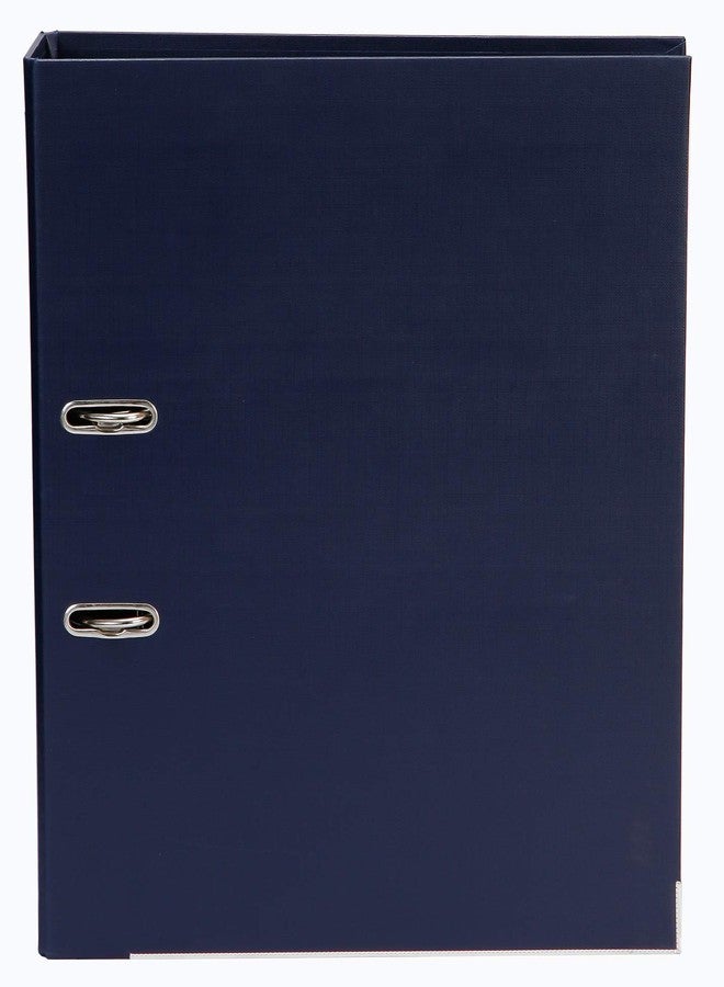 Worldone Lever Arch File, 2.6mm Thick PVC Pasted on Hard Board,110g Heavy Duty Arch Clip, File Stands Erect Even with 500 Pages, Wide Spine Label, Set of 2, Size A4, Colour Navy - Image 3