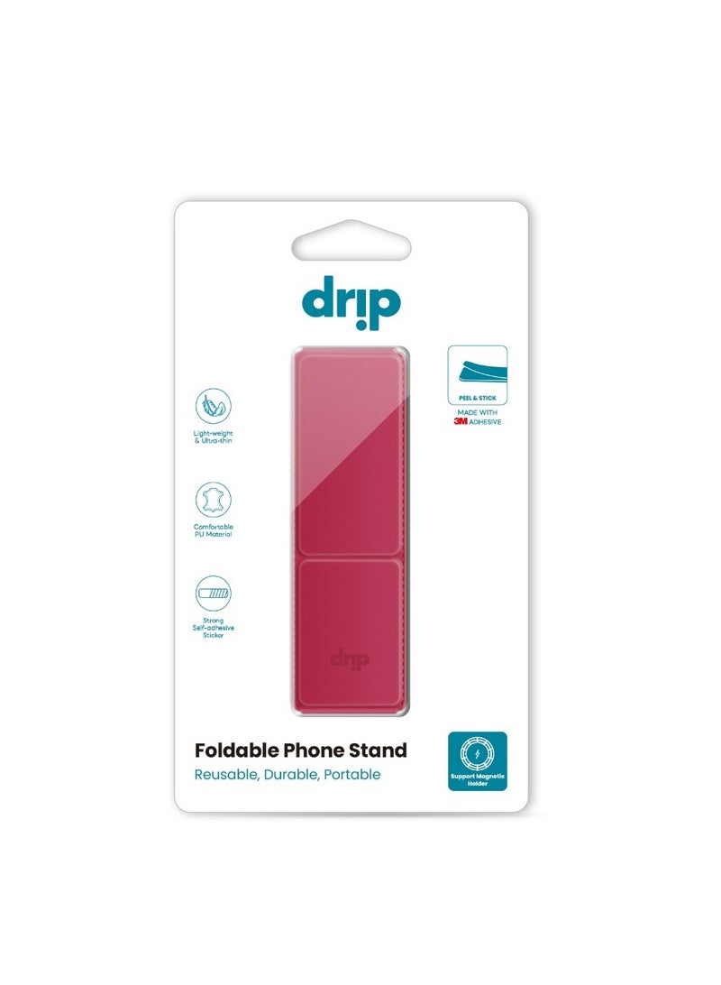 Drip Foldable Phone Stand - Lightweight, Durable, Portable, Multi-Functional with Ergonomic Design - Made with 3M Adhesive PU Material, Compatible with All Smartphones. - Image 2