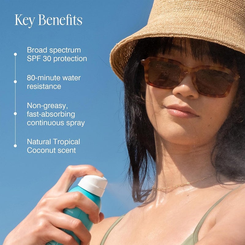 COOLA Organic Sunscreen SPF 30 Sunblock Spray, Dermatologist Tested Skin Care for Daily Protection, Vegan and Gluten Free, Tropical Coconut, 6 Fl Oz - Image 4