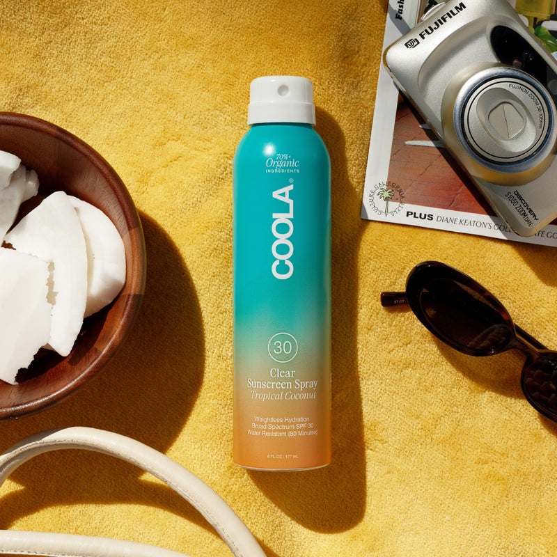 COOLA Organic Sunscreen SPF 30 Sunblock Spray, Dermatologist Tested Skin Care for Daily Protection, Vegan and Gluten Free, Tropical Coconut, 6 Fl Oz - Image 3