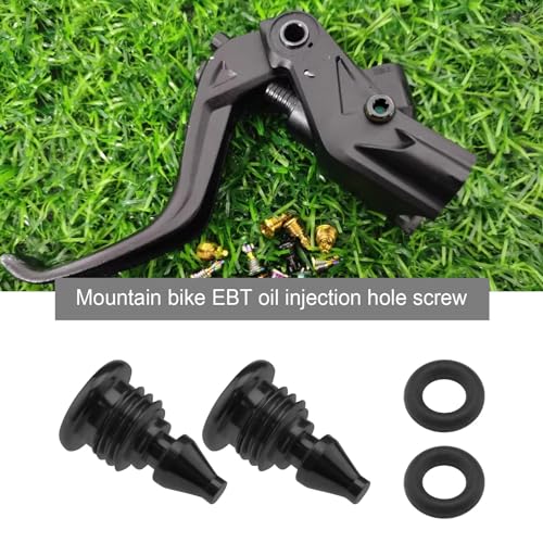 LT Easiyl 2Pcs Bicycle Bleed Screws for Lever Reservoir T25 Compatible with Magura EBT Bike Titanium Alloy Bolts Bicycle Fuel Tank Oil Filling Hole Screw Black - Image 2