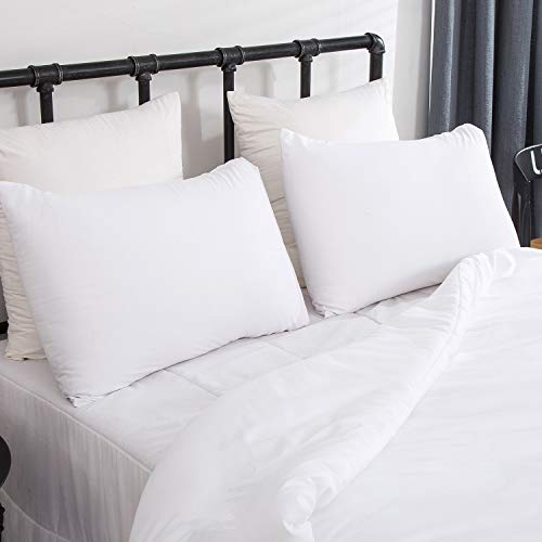 CLOTHKNOW White Full Size Comforter Sets 3Pcs White Bedding Comforter Sets Women Men Comforter All Season Soft with 2 x Pillow Cases - Image 3