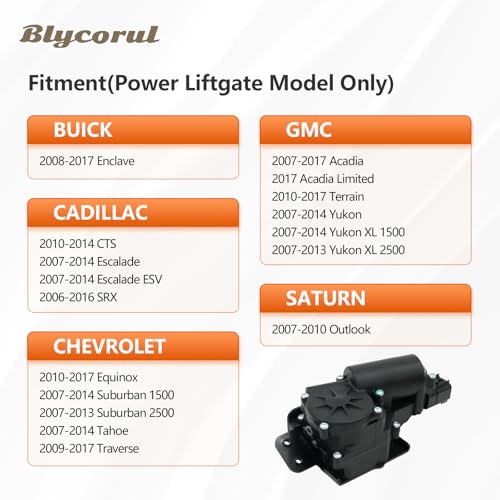 Blycorul Rear Power Liftgate Latch Lock Actuator Motor 6-Pin, Compatible with Chevy Suburban Tahoe Traverse, GMC Acadia Yukon, Cadillac Escalade & More, Replaces OEM 931-107, 13581405 - Image 2