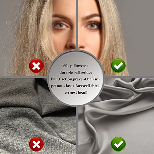Suatien Silk Pillowcase for Hair and Skin,Soft,Breathable and Sliky 100% Standard Size Pillow Cases Set of 2,Both Sides Natural Mulberry Silk Pillowcases with Hidden Zipper(Standard Size 20"X 26",2pcs) - Image 5