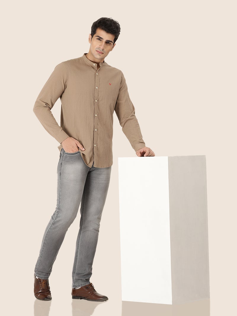 amswan Premium Men's Crinkle Cotton Shirt - Image 3