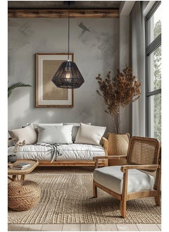 Best Power Classic Pendant Handmade Lamp 7189-1 – E27 Lamp Base (Bulb Not Included) – Adjustable Hanging Light 90cm – Elegant Vintage Ceiling Pendant for Living Room, Dining Room, Bedroom, and Café  - Image 1