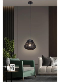 Best Power Classic Pendant Handmade Lamp 7189-1 – E27 Lamp Base (Bulb Not Included) – Adjustable Hanging Light 90cm – Elegant Vintage Ceiling Pendant for Living Room, Dining Room, Bedroom, and Café  - Image 2