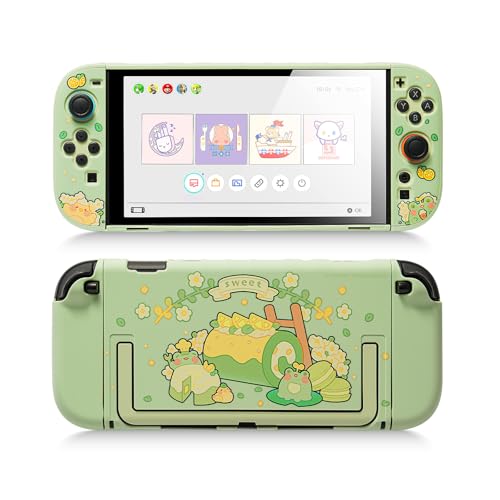 GeekShare Protective Case Compatible with Switch 2 Hard PC Slim Dockable Shell Cover Designed for Switch 2 Game Console and Joystick Controllers Matcha Froggy - Image 1