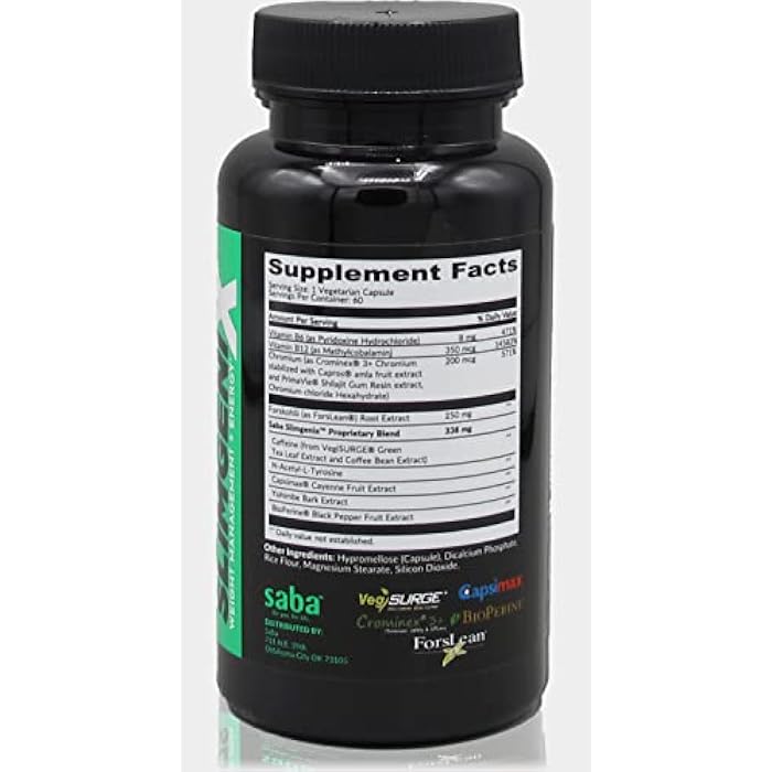 Saba Kombucha Saba SlimGenix -Energy, Weight Management, Appetite Control, Focus, Fat Burner with Branded, Patented & Clinical Proven Ingredients-60 Capsules - Image 5