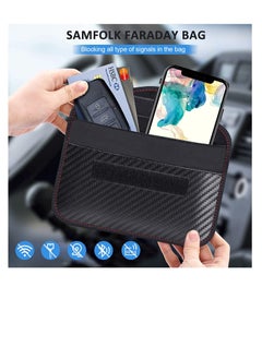 Excefore Faraday Pouch for Phones and Car Keys, Anti-Tracking Mobile Phone Case, Car Key Signal Blocker Wallet, Smartphone Electronic Devices Anti-Tracking Wallet (Black)  - Image 3