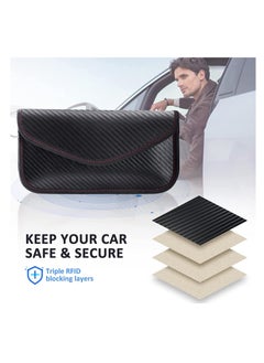 Excefore Faraday Pouch for Phones and Car Keys, Anti-Tracking Mobile Phone Case, Car Key Signal Blocker Wallet, Smartphone Electronic Devices Anti-Tracking Wallet (Black)  - Image 4