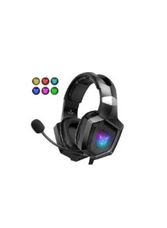 سماعة ألعاب K8 RGB بصوت محيطي 7.1 مع ميكروفون لإلغاء الضوضاء، لأجهزة الكمبيوتر، PS4-3، الهواتف المحمولة، Xbox