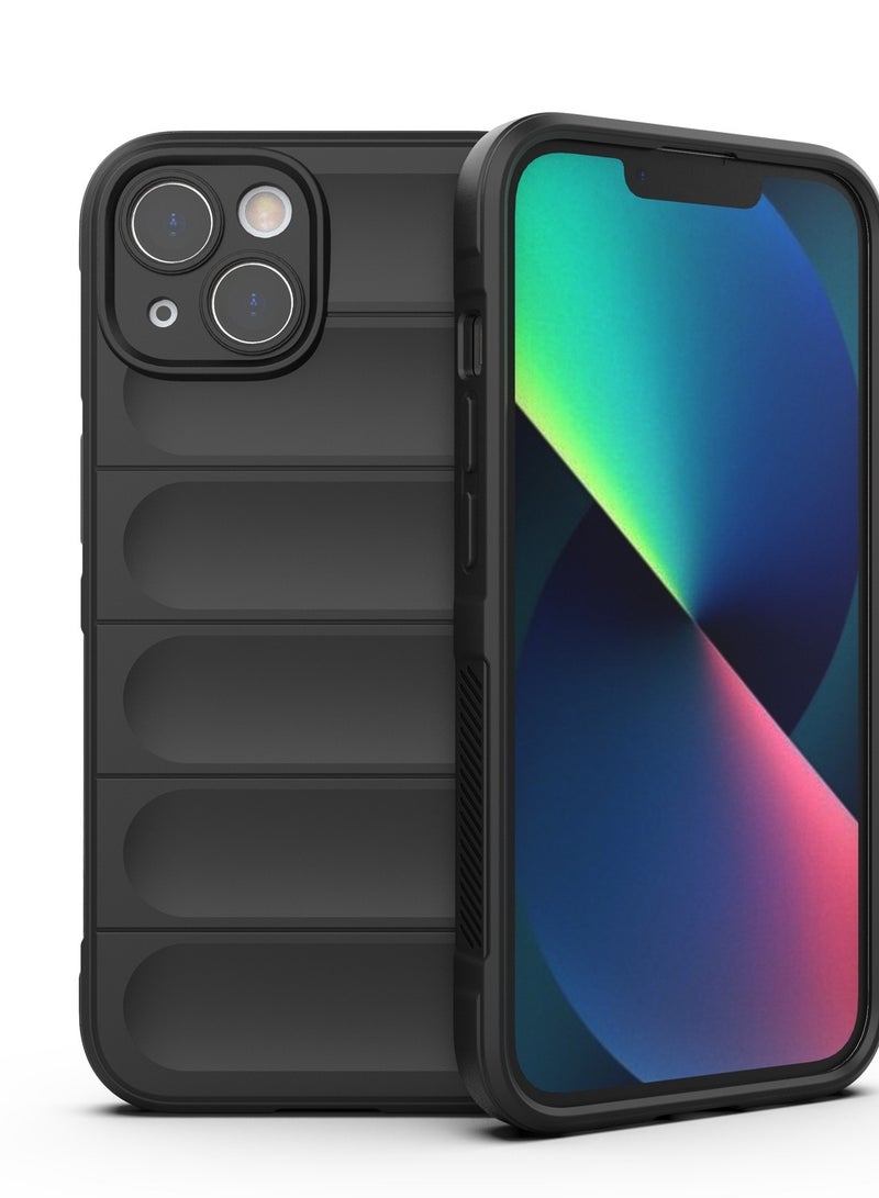 Phone case cover Magic Shield TPU + Silicone Shockproof Phone Case For  Iphone 13 (Black)